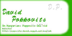 david poppovits business card